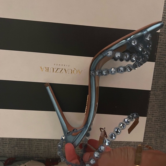 Aquazzura tequila blue sandal 105 - Picture 7 of 7